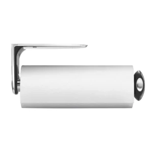HEETA Kitchen Roll Holder Free Standing, Stainless Steel Kitchen Towel Holder with Suction Cups Non Slip, Compatible with Most Size Rolls, Rustproof Kitchen Roll Stand for Kitchen Countertop, Silver